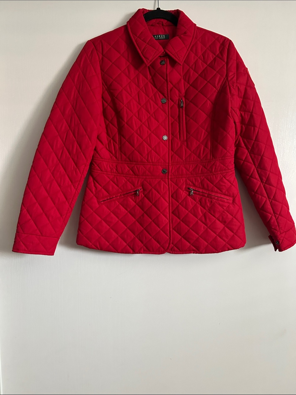 Ralph Lauren Red Diamond-Quilted Puffer Jacket